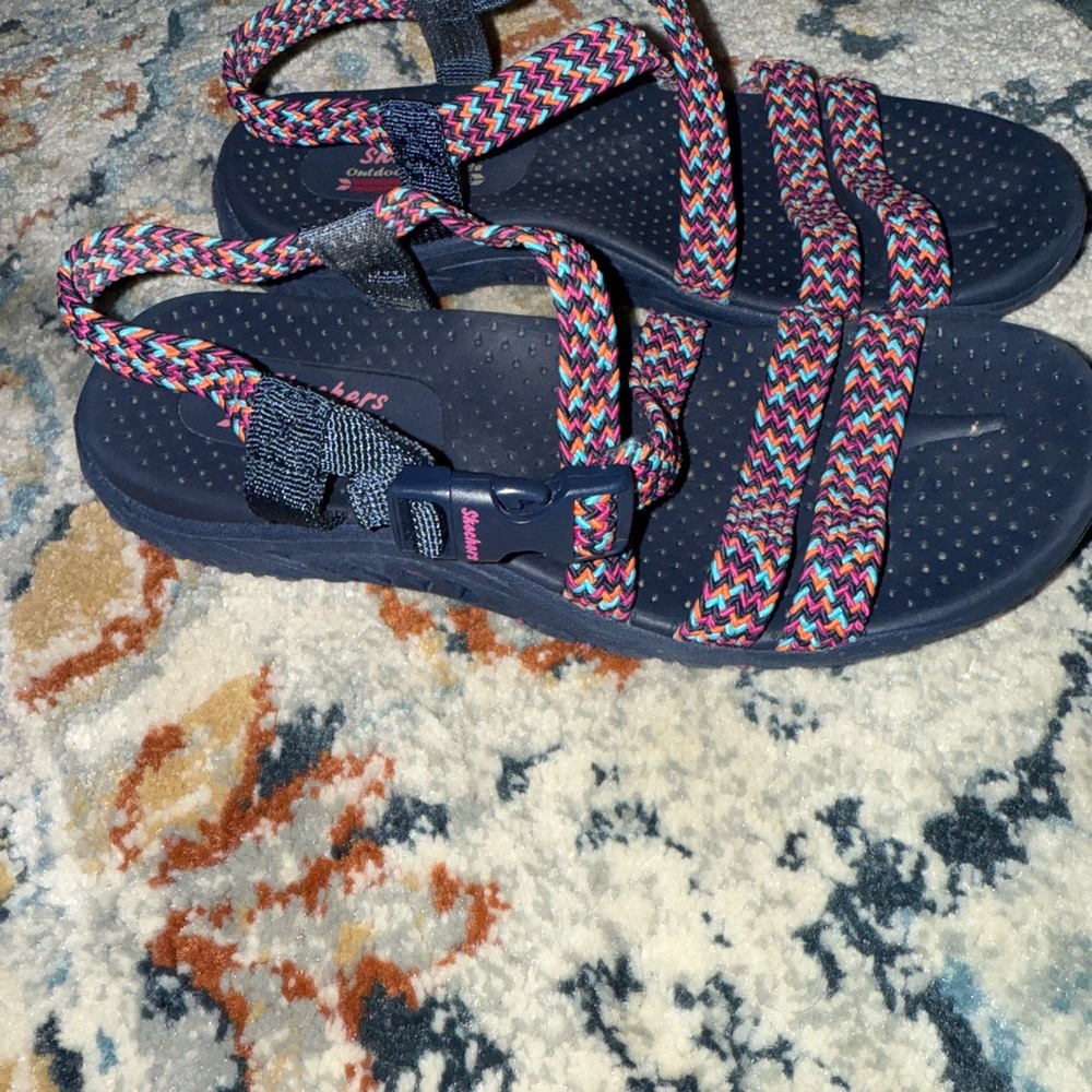 Skechers Women's Multicolor Strappy Sandals - Picture 2 of 4